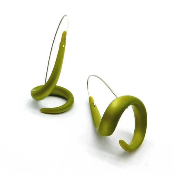 Lime Twirl Earrings